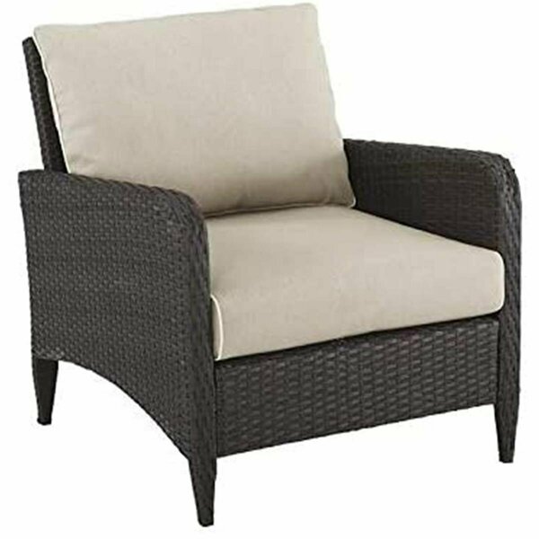 Terraza Kiawah Outdoor Wicker Arm Chair - Sand & Brown TE3046401